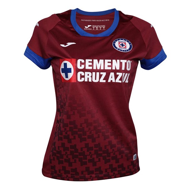 Maillot Football Cruz Bleu Exterieur Femme 2020-21 Rouge